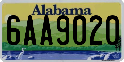 AL license plate 6AA9020