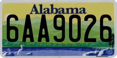 AL license plate 6AA9026