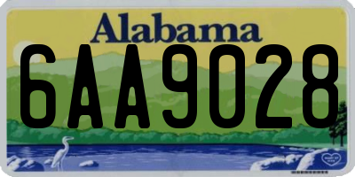 AL license plate 6AA9028