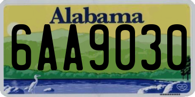 AL license plate 6AA9030
