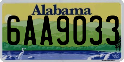 AL license plate 6AA9033