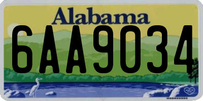 AL license plate 6AA9034