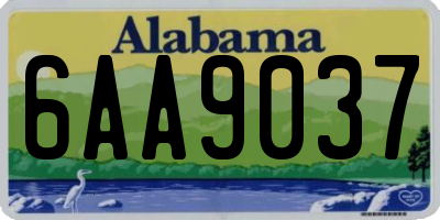 AL license plate 6AA9037