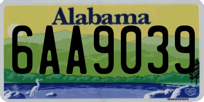 AL license plate 6AA9039