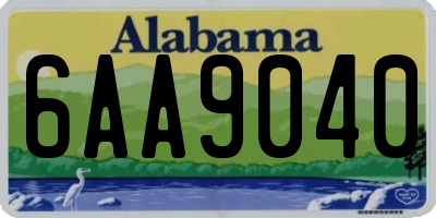 AL license plate 6AA9040