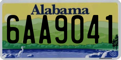 AL license plate 6AA9041