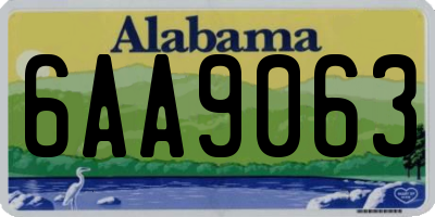 AL license plate 6AA9063
