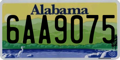 AL license plate 6AA9075