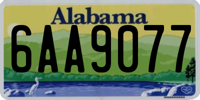 AL license plate 6AA9077