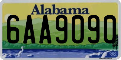 AL license plate 6AA9090