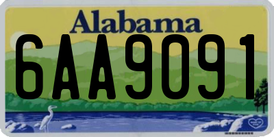 AL license plate 6AA9091