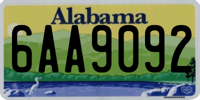 AL license plate 6AA9092