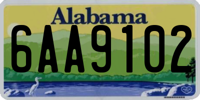 AL license plate 6AA9102