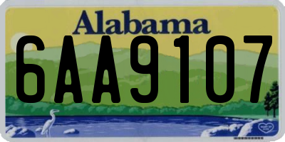 AL license plate 6AA9107
