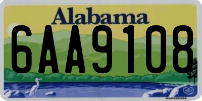 AL license plate 6AA9108