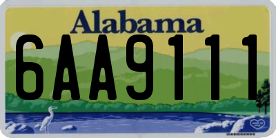 AL license plate 6AA9111