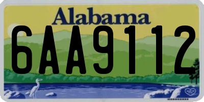AL license plate 6AA9112