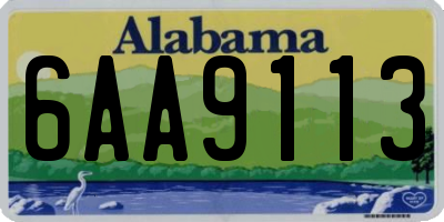 AL license plate 6AA9113
