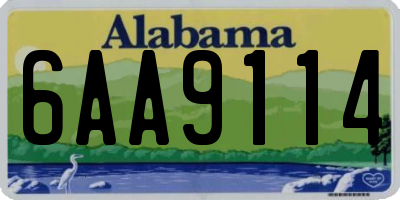 AL license plate 6AA9114