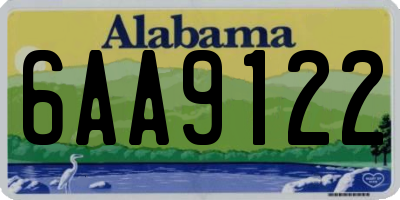 AL license plate 6AA9122