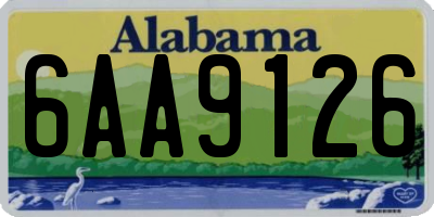 AL license plate 6AA9126