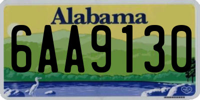AL license plate 6AA9130