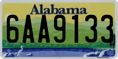 AL license plate 6AA9133