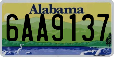 AL license plate 6AA9137