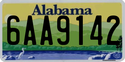 AL license plate 6AA9142