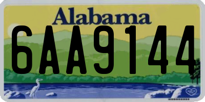 AL license plate 6AA9144