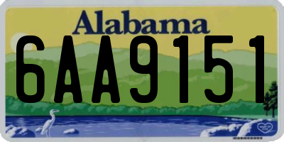 AL license plate 6AA9151
