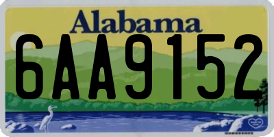 AL license plate 6AA9152