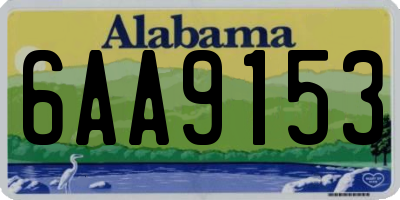AL license plate 6AA9153