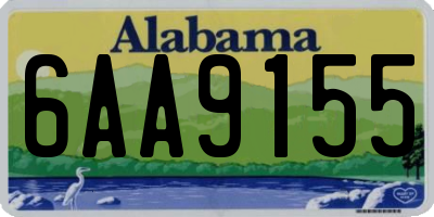 AL license plate 6AA9155