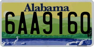 AL license plate 6AA9160