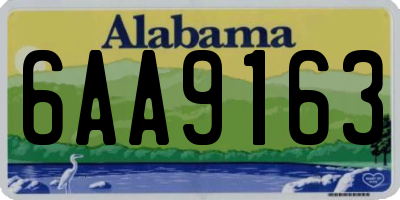 AL license plate 6AA9163