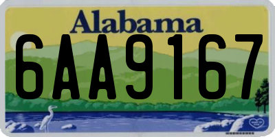 AL license plate 6AA9167