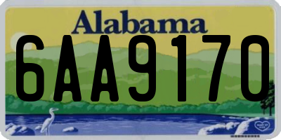 AL license plate 6AA9170