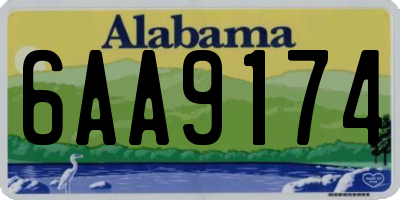 AL license plate 6AA9174