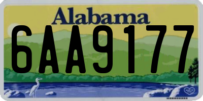 AL license plate 6AA9177