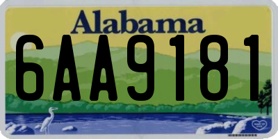 AL license plate 6AA9181