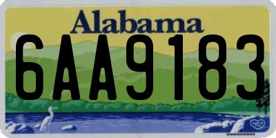AL license plate 6AA9183
