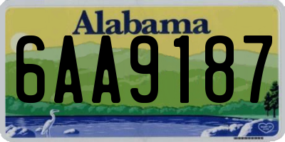 AL license plate 6AA9187
