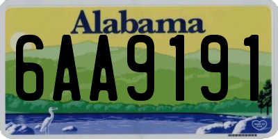 AL license plate 6AA9191