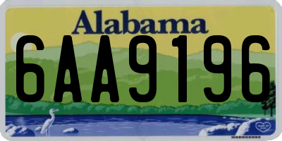 AL license plate 6AA9196