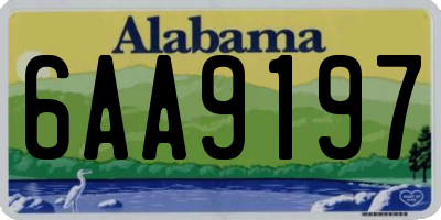 AL license plate 6AA9197