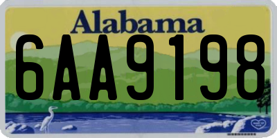 AL license plate 6AA9198