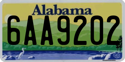 AL license plate 6AA9202
