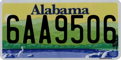 AL license plate 6AA9506