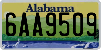 AL license plate 6AA9509